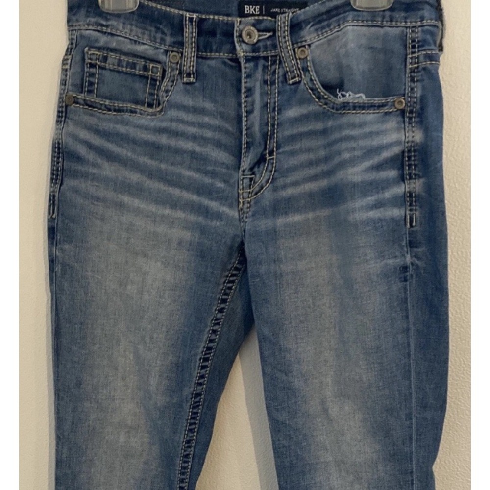 Buckle BKE Jeans Men 30x30 Dark Blue Denim Jake Straight Leg Stretch Flex Grunge